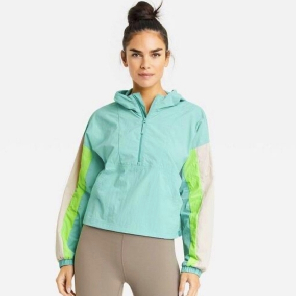 JoyLab Pullover Cropped Windbreaker Jacket NWT - Picture 1 of 5